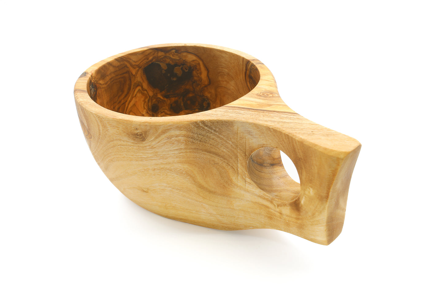 Olive wood Scandinavian mug for hot beverages