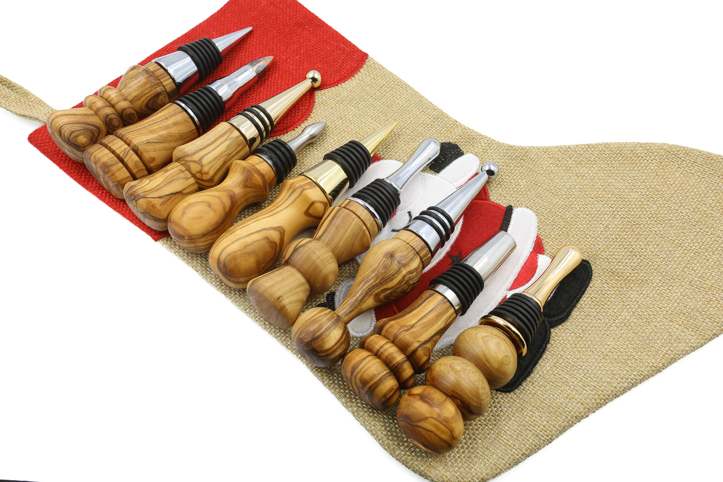 Unique olive wood wine stopper, a blend of nature and luxury