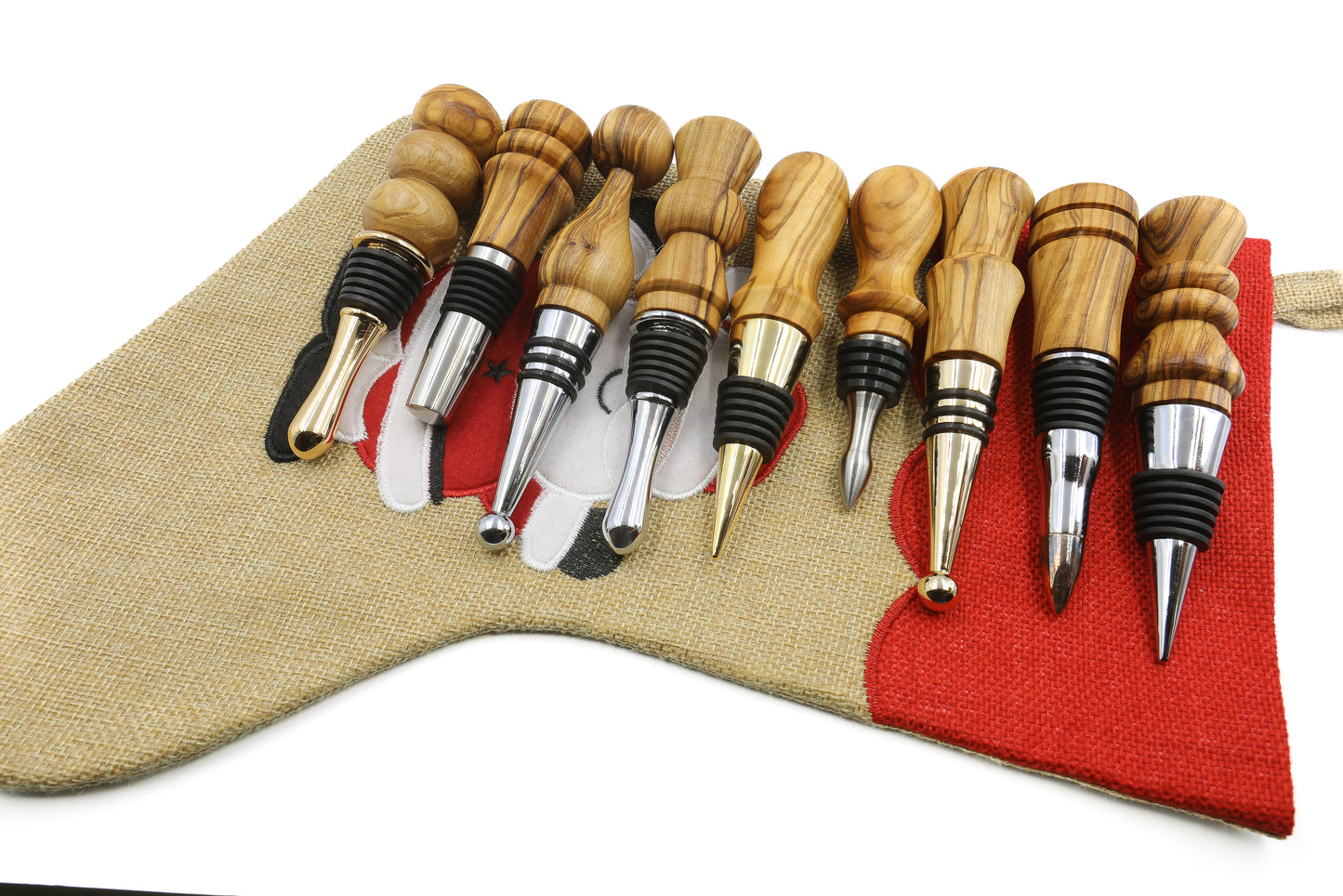 Unique olive wood bottle stopper