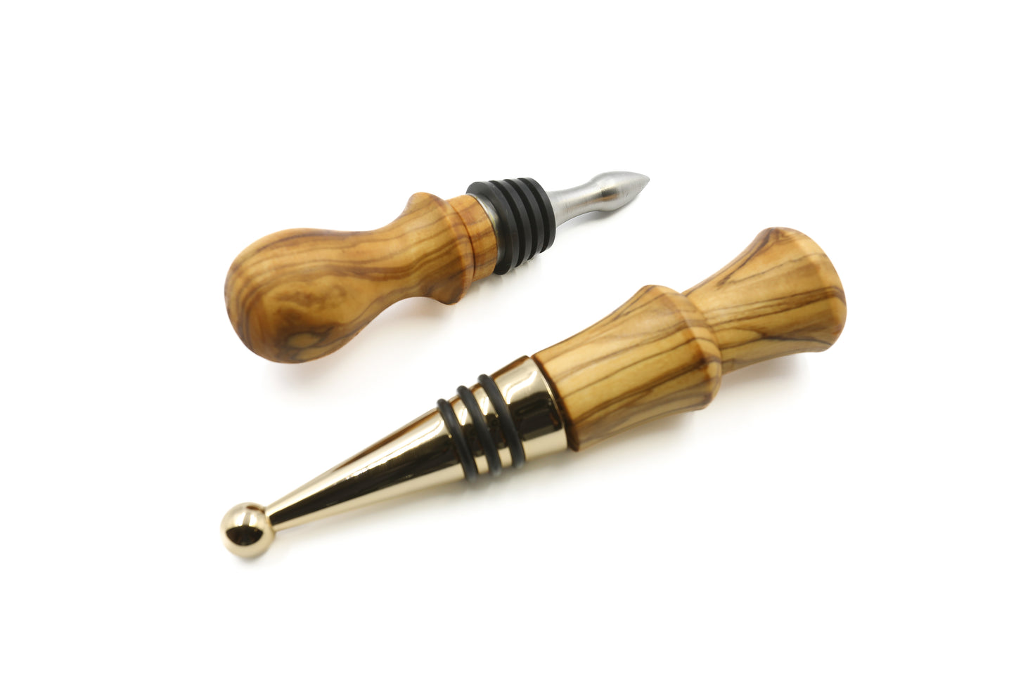 Unique olive wood bottle stopper