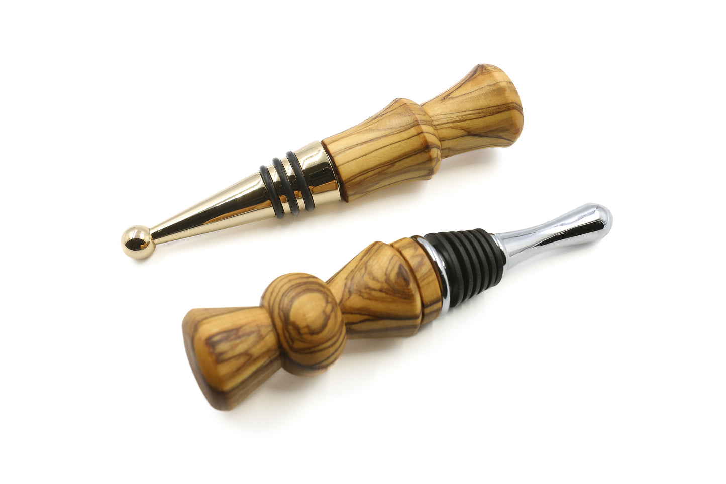 Unique olive wood bottle stopper