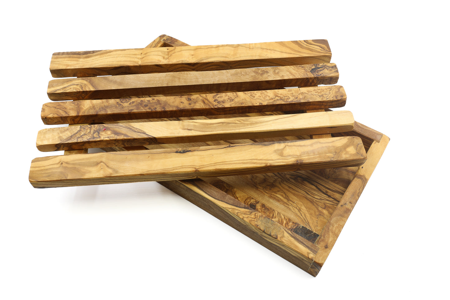 Neat and Tidy: Olive Wood Rectangular Board for Bread Cutting