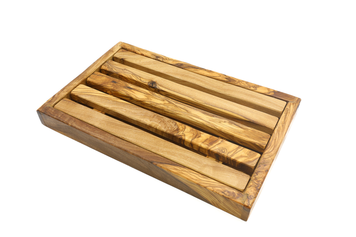 Elegant Design for Mess-Free Bread Cutting: Olive Wood Board
