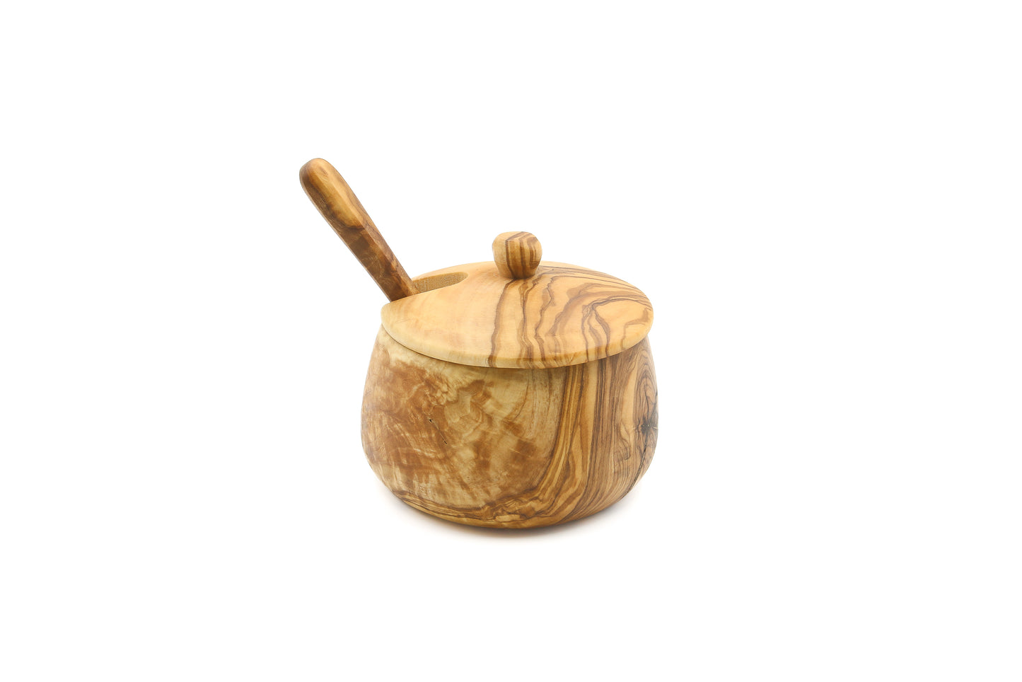 Olive wood salt and sugar cellar for your kitchen