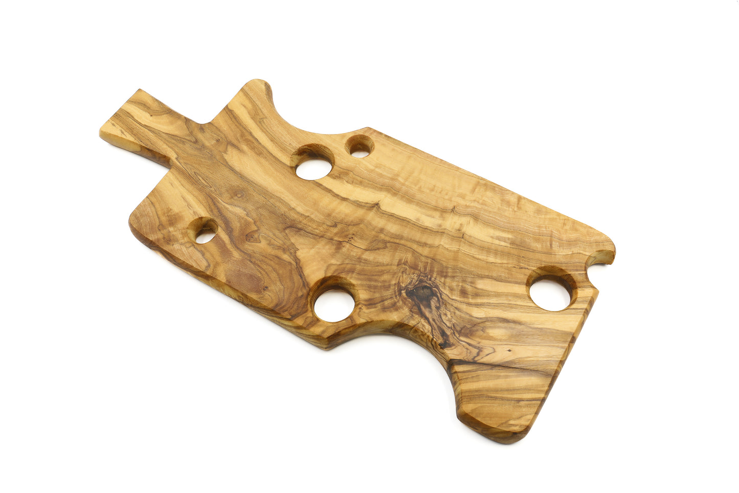 Extraordinary cheese design on an olive wood cheese board