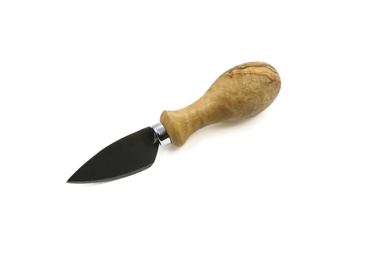 Rustic olive wood cheese knife collection for serving a variety of cheeses