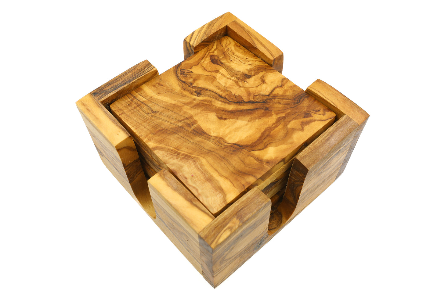 Mediterranean Style Olive Wood Drink Mats and Table Heat Pads