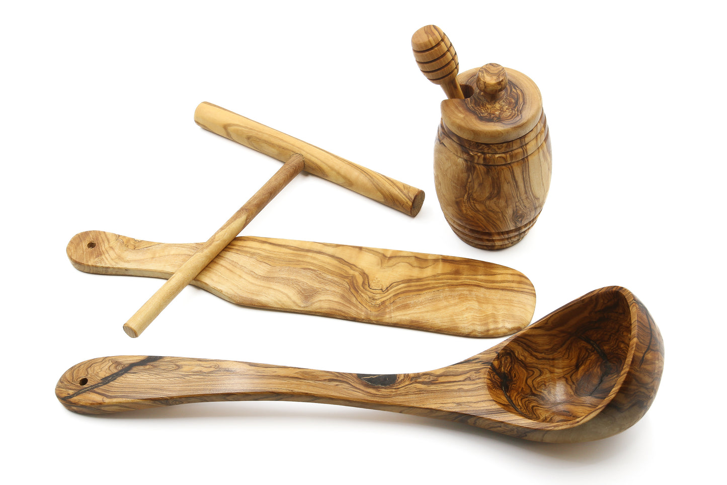 A must-have for chefs: olive wood crepe/pancake baking set, Master set