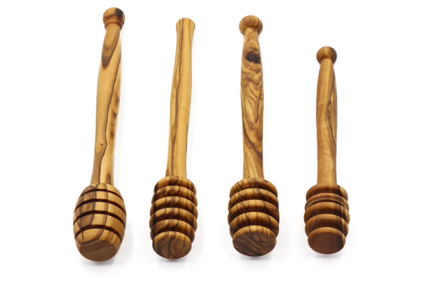 Hand-finished olive wood honey stick for sweet moments