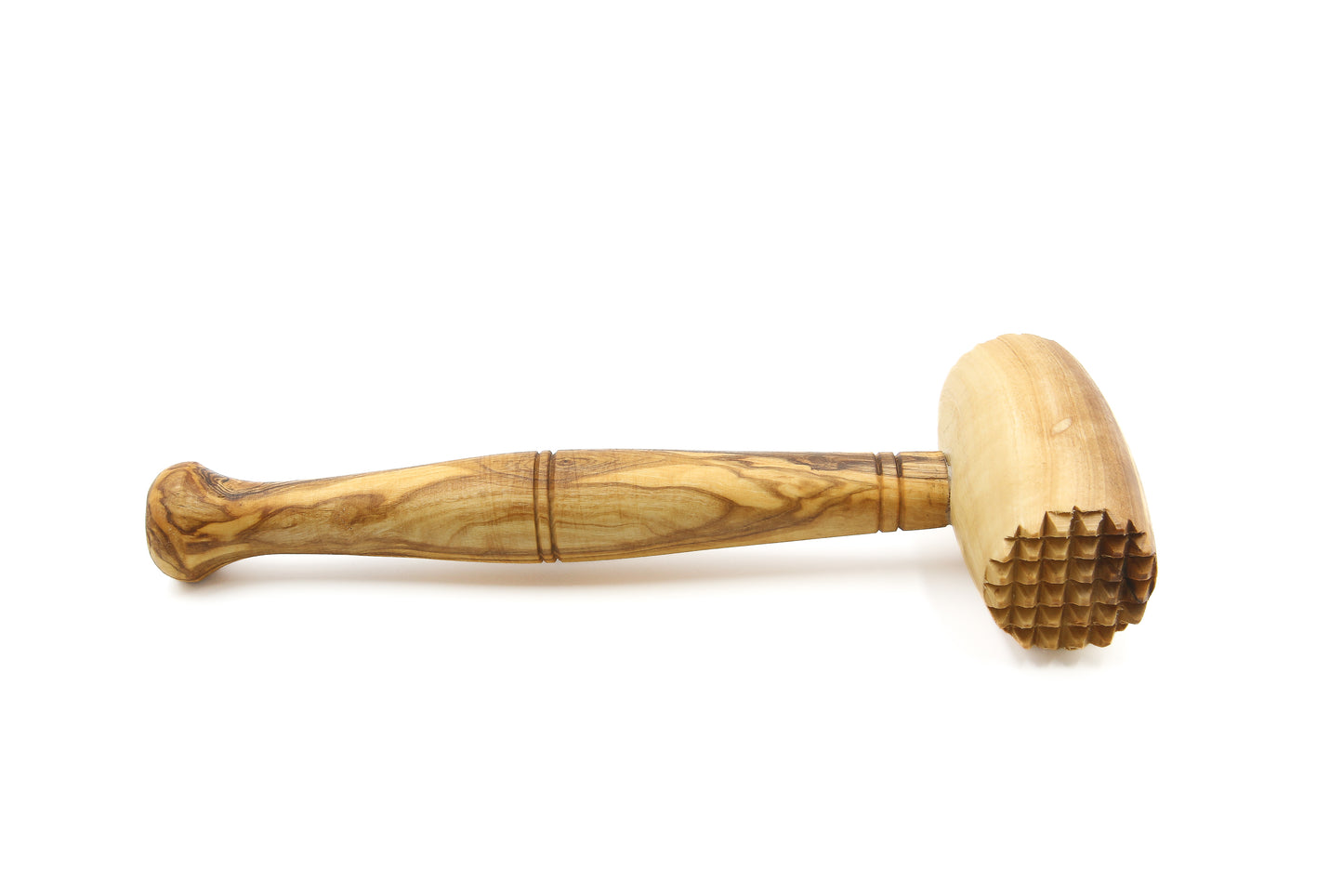 Vintage-style olive wood meat tenderizer