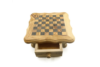 Durable and stylish olive wood chess set, including both board and pieces