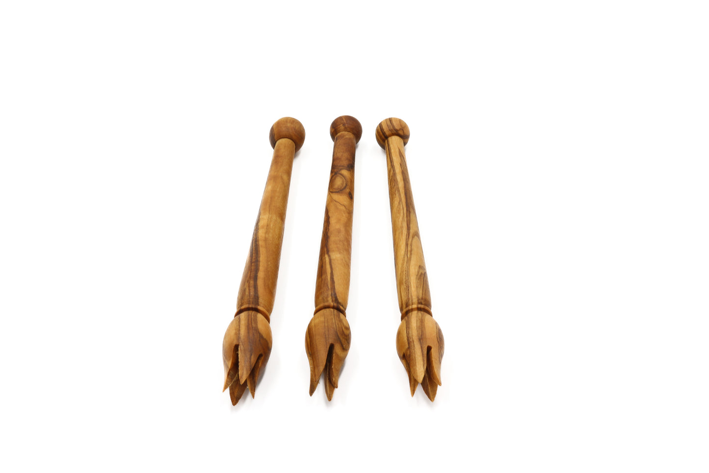Unique olive wood pick olive fork, cocktail fork, and pickle fork for versatile use