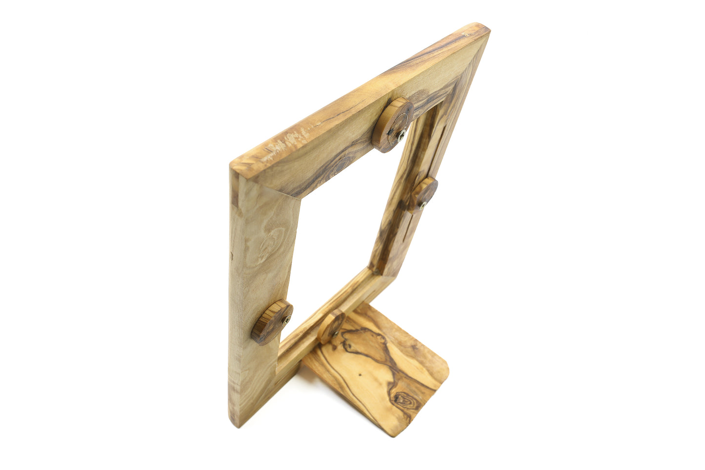 Artful olive wood frame that complements any decor