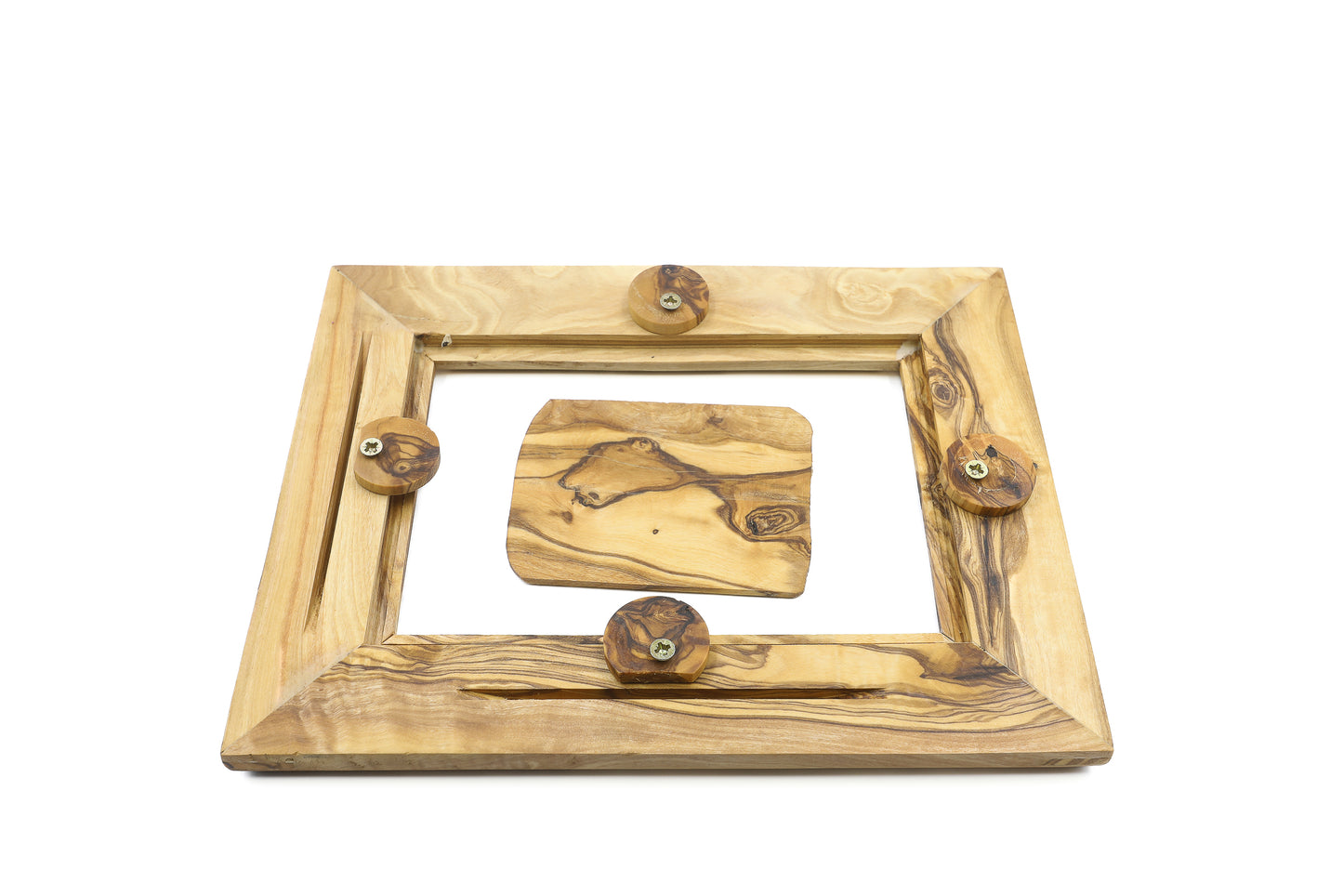 Distinctive vintage picture frame made of premium olive wood