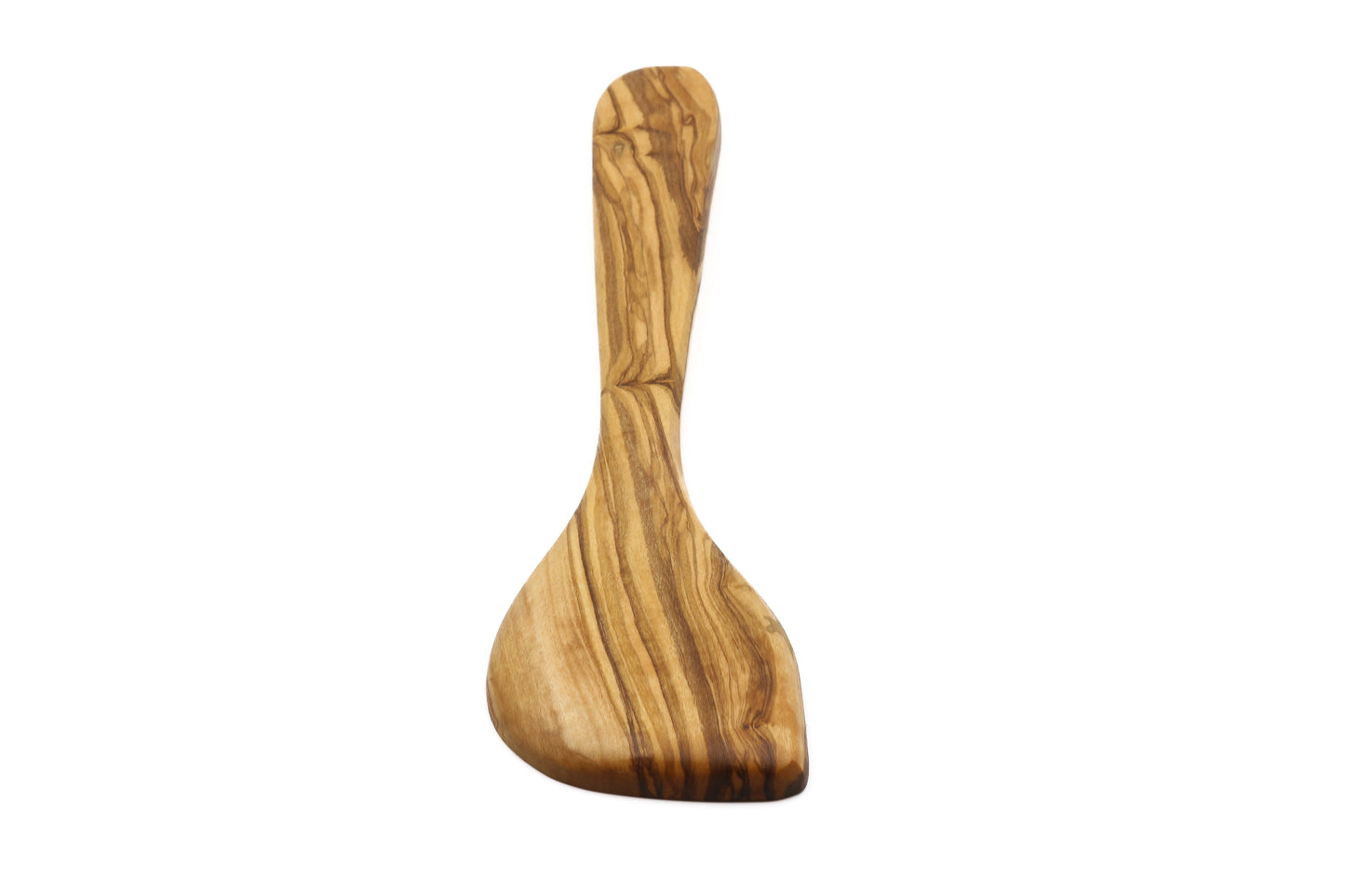 Handmade pointed olive wood utensil for stirring