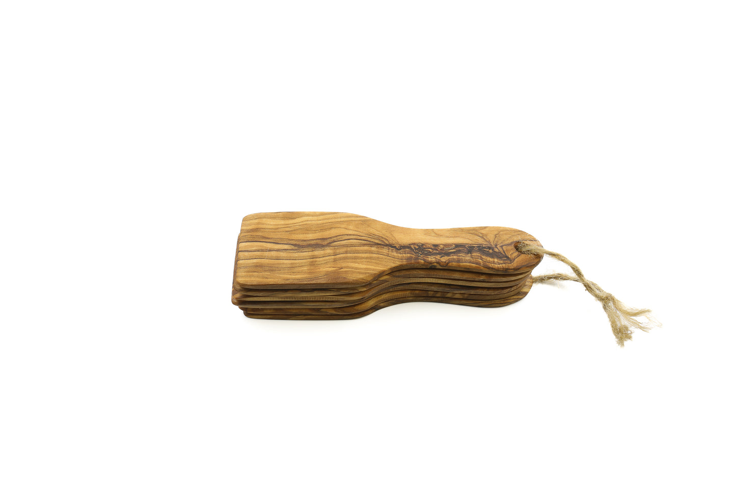 Olive wood spatulas for raclette, set of 6