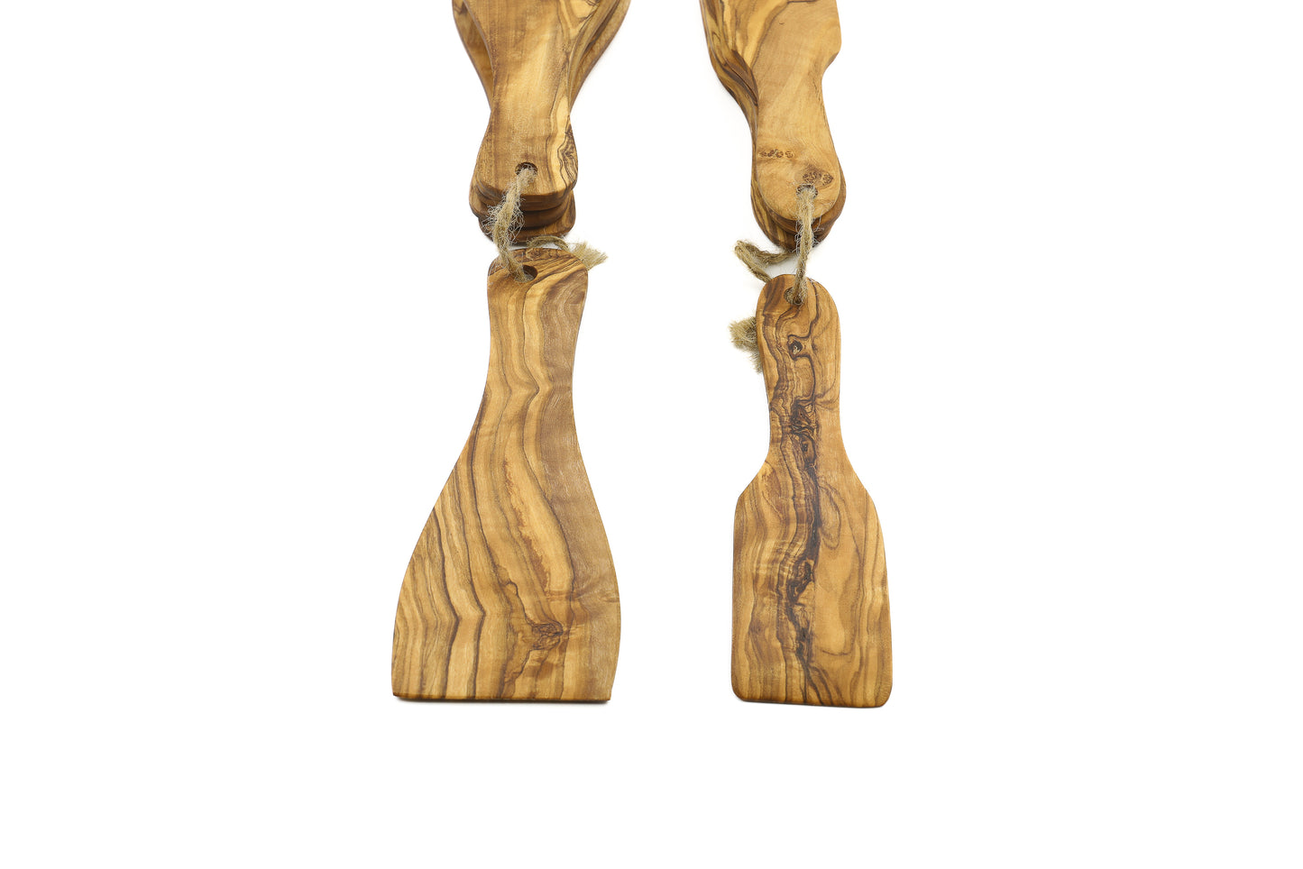Olive wood spatula set, featuring 6 pieces for raclette indulgence