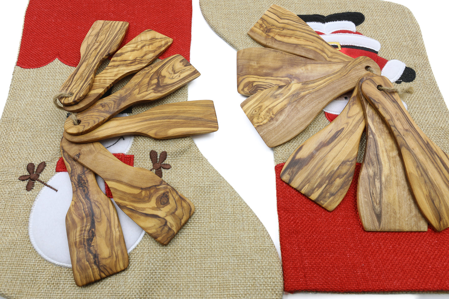 Premium olive wood spatulas, ideal for raclette parties, set of 6