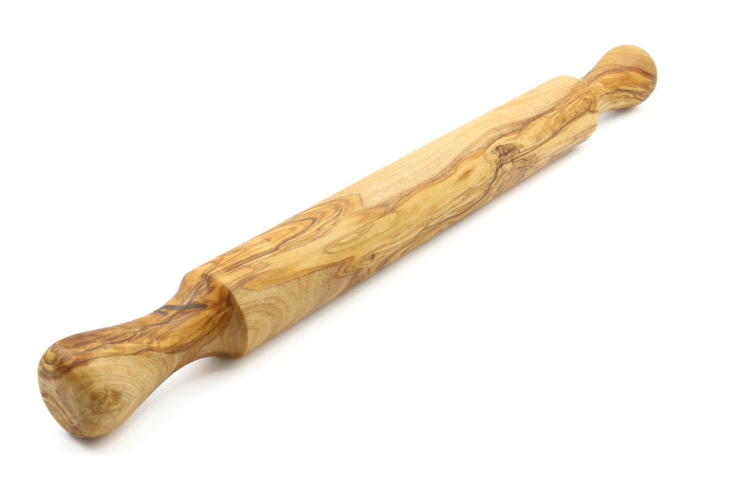 Handcrafted olive wood dough roller for baking