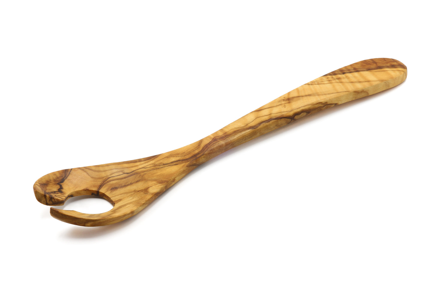 Olive wood Nordic style salad serving fork