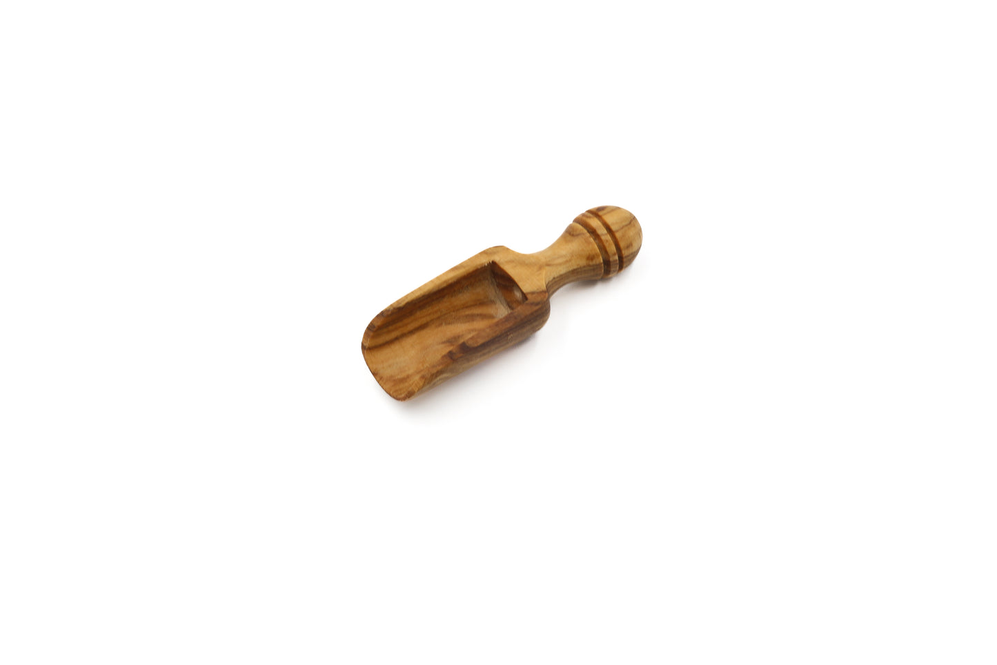 Olive wood scoops and measuring spoons for precise ingredient portioning