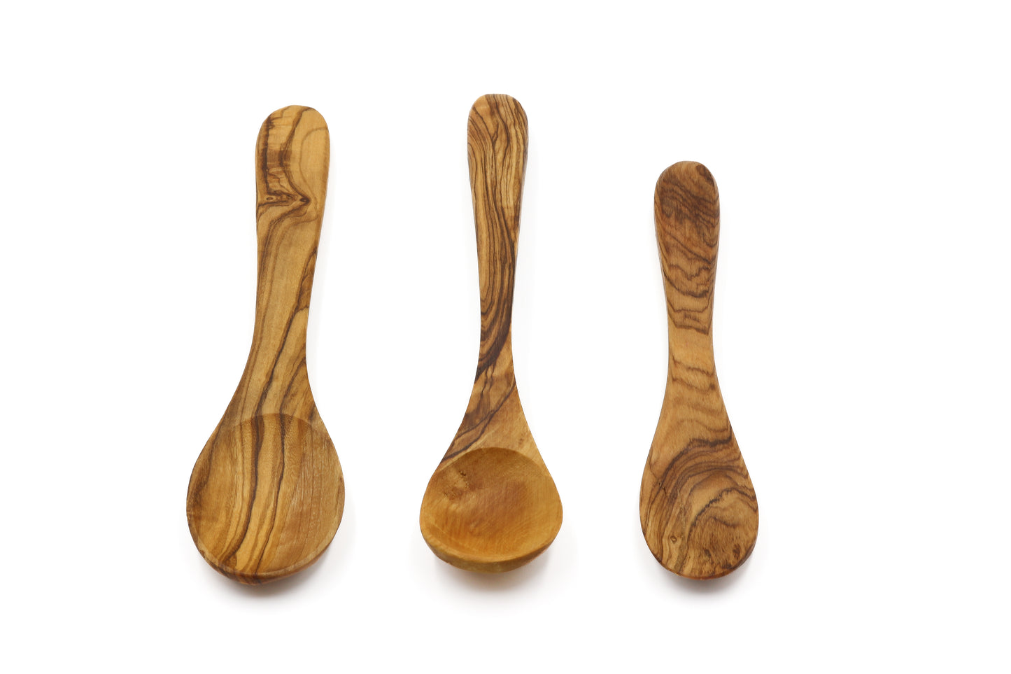 Olive wood miniature serving spoon
