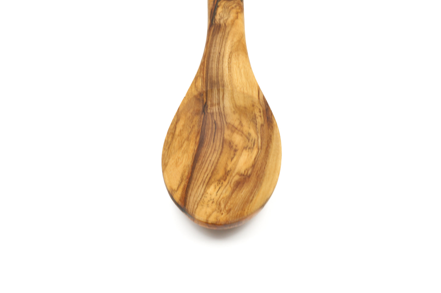 A versatile olive wood spoon for stirring, mixing, and cooking