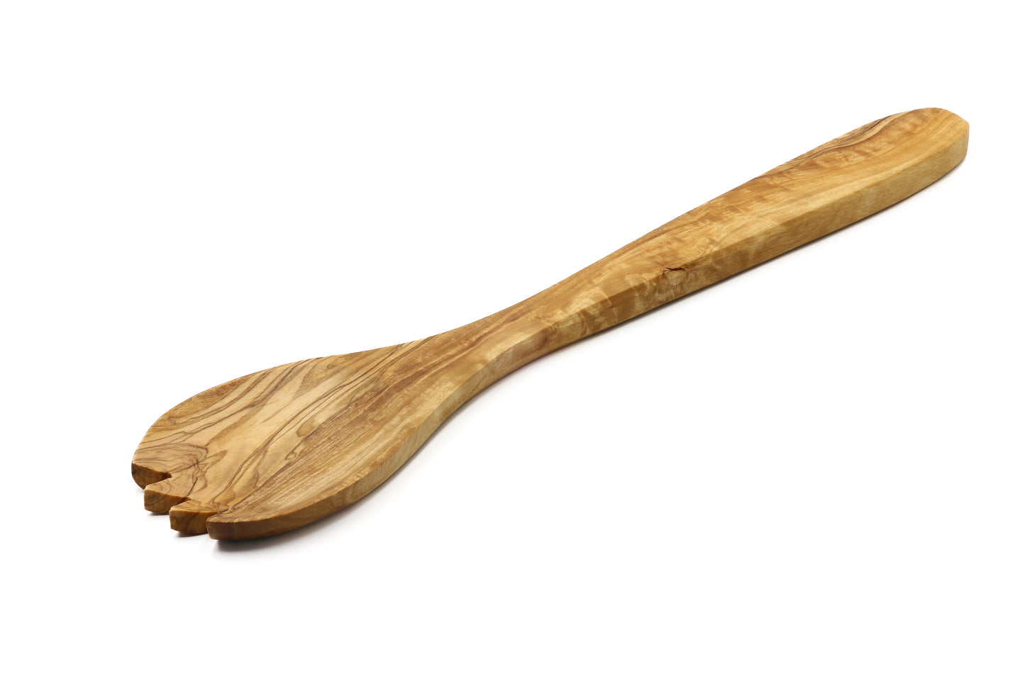 Olive wood salad server fork