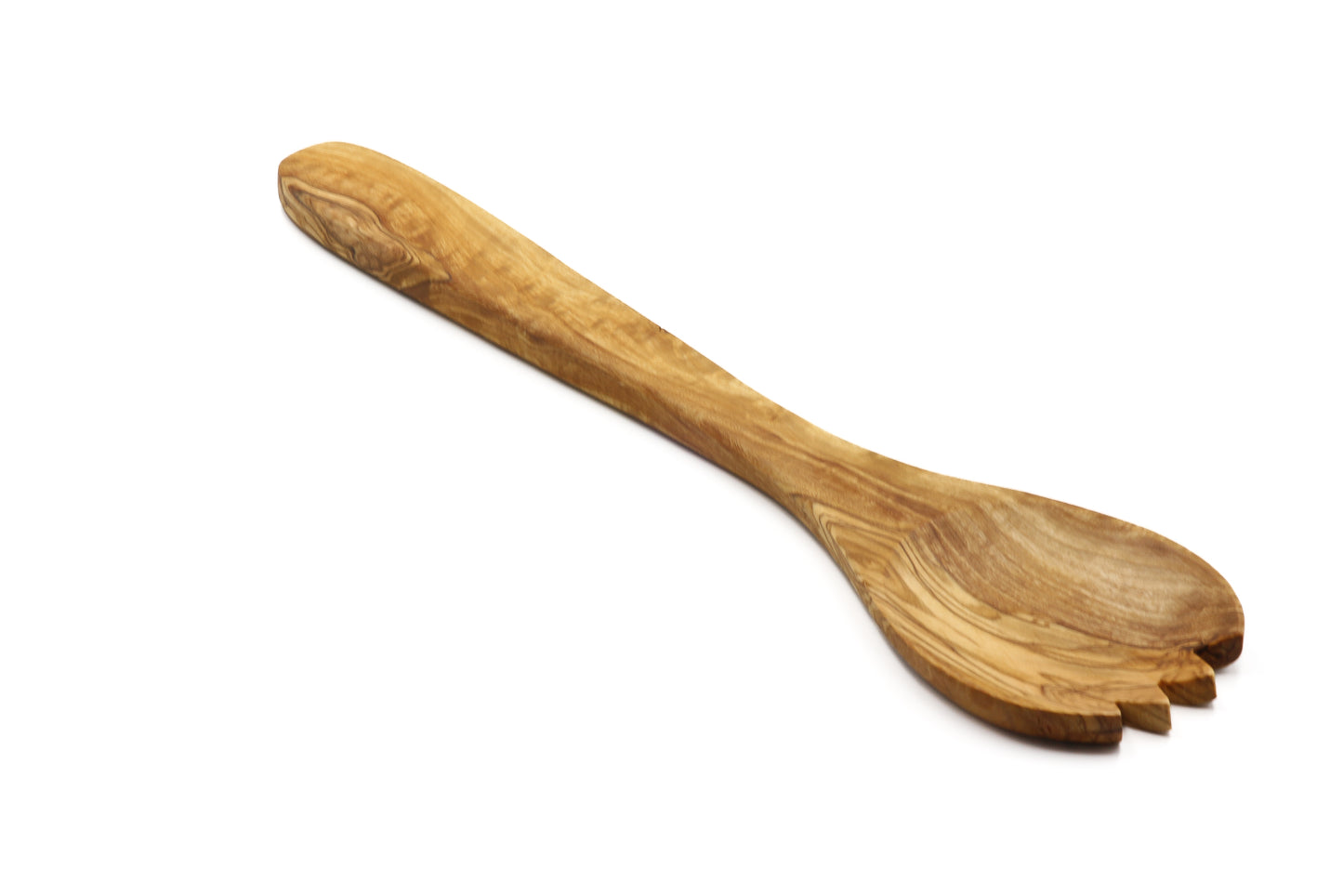 Olive wood toothed spoon