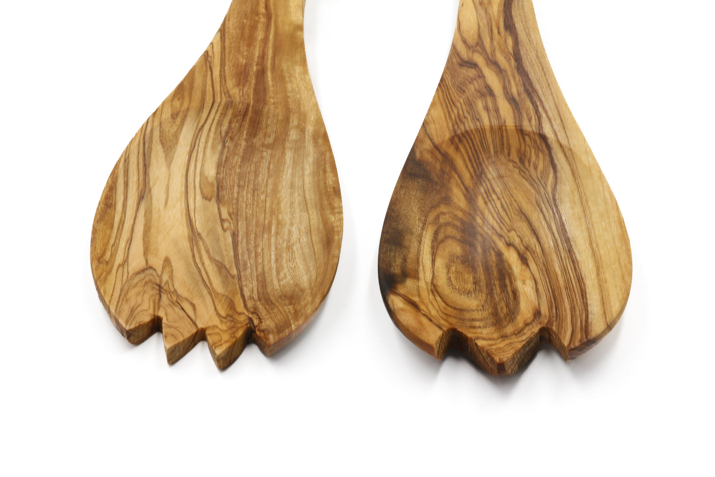 Olive wood salad server fork