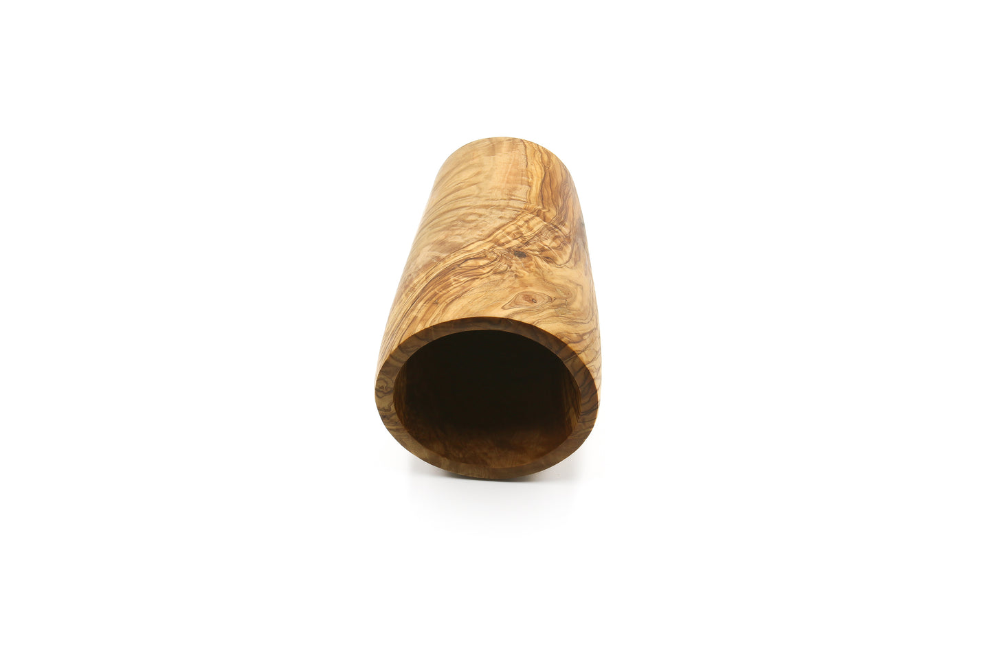 Classic kitchen utensil organizer crafted from olive wood