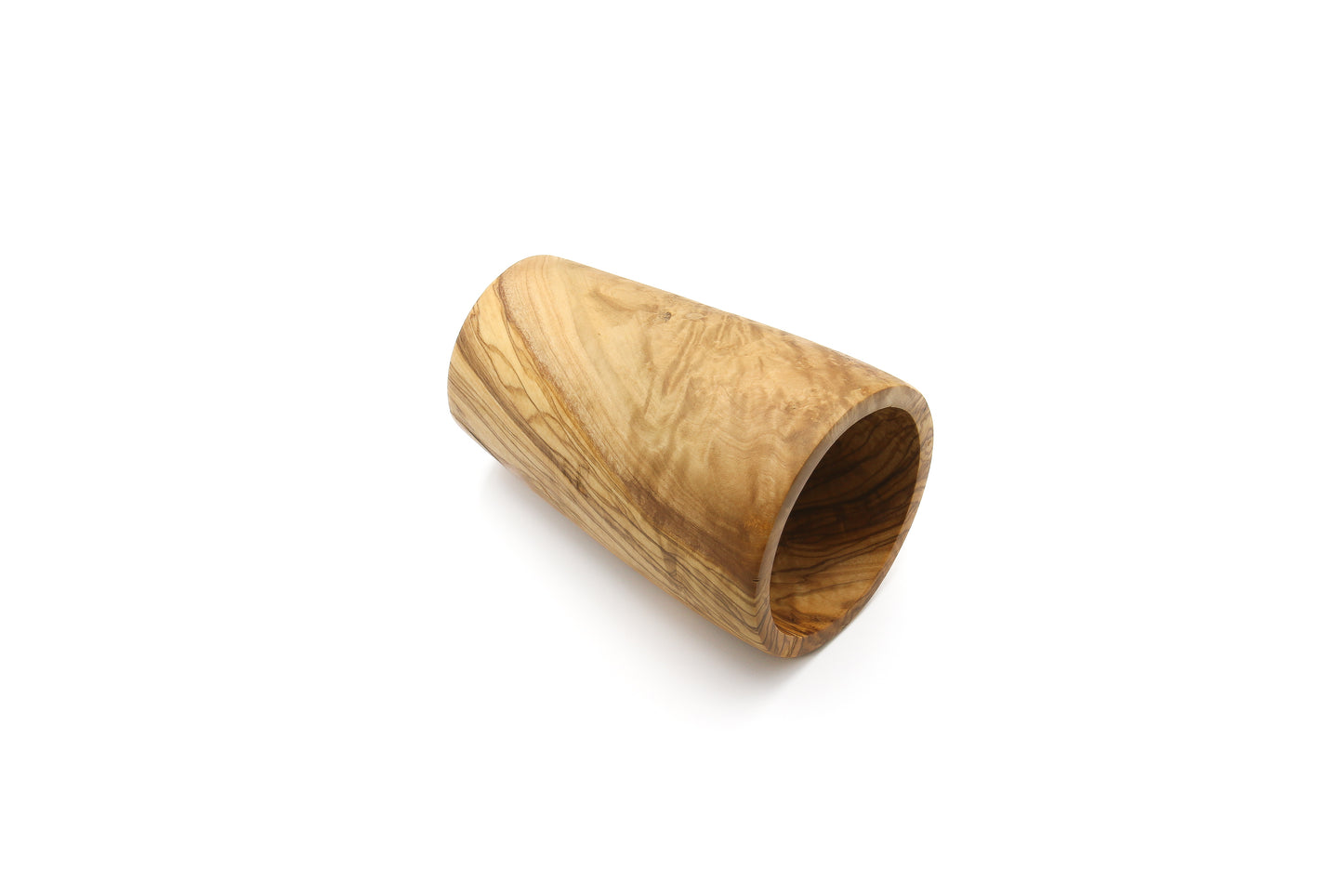 Handmade olive wood utensil container for a timeless look