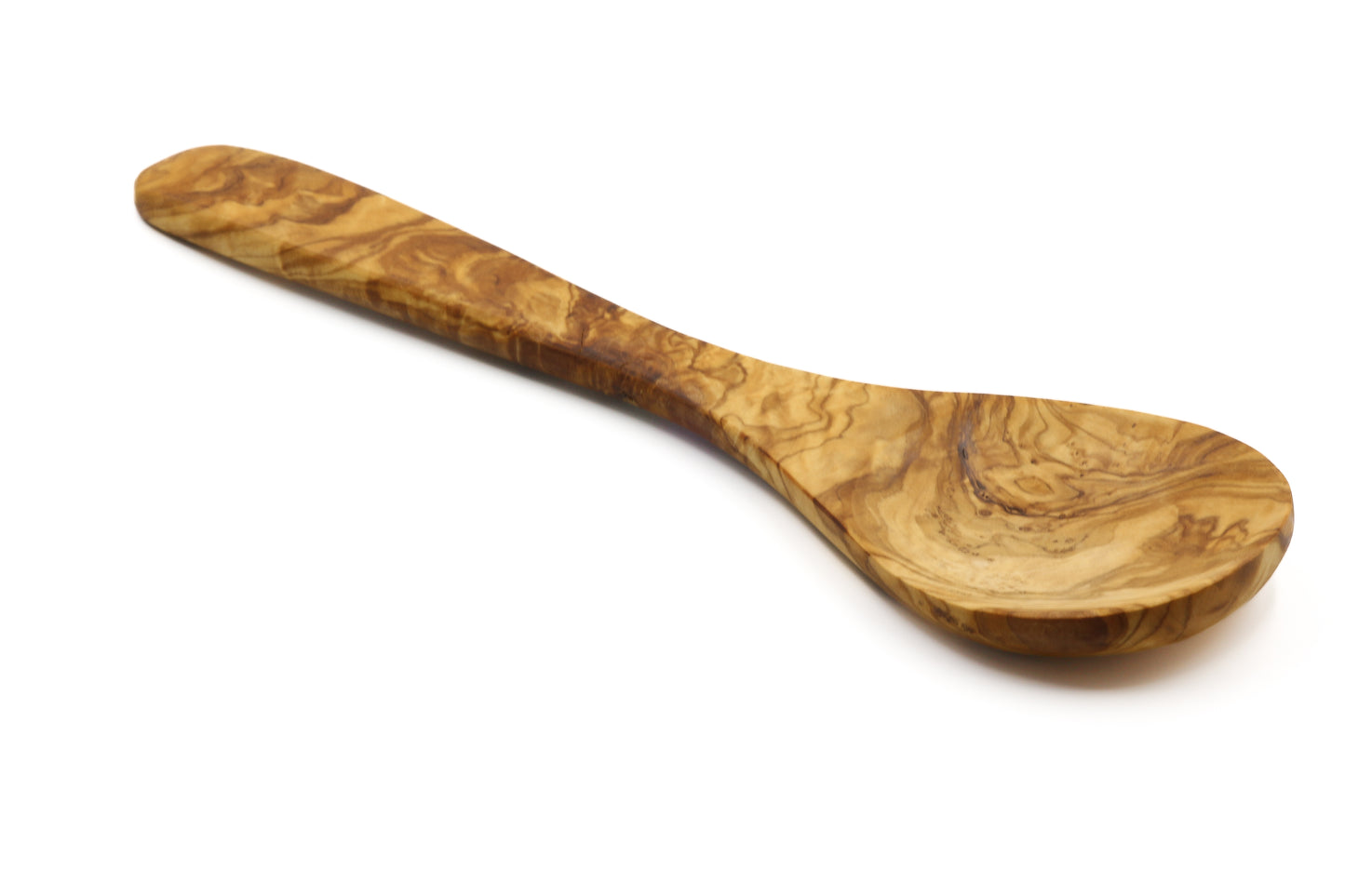 Olive wood wide serving ladle, olive wood rice and potato server