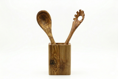 Olive wood kitchenware utensils set