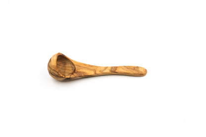 Olive wood ladle, soup spoon serving