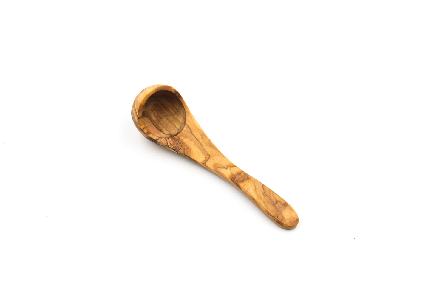 Olive wood ladle, soup spoon serving