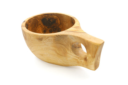 Olive wood Scandinavian mug for hot beverages