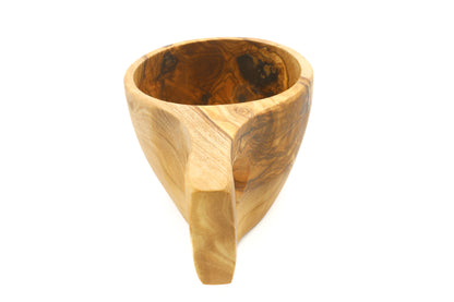 Natural olive wood handmade kuksa for your daily rituals