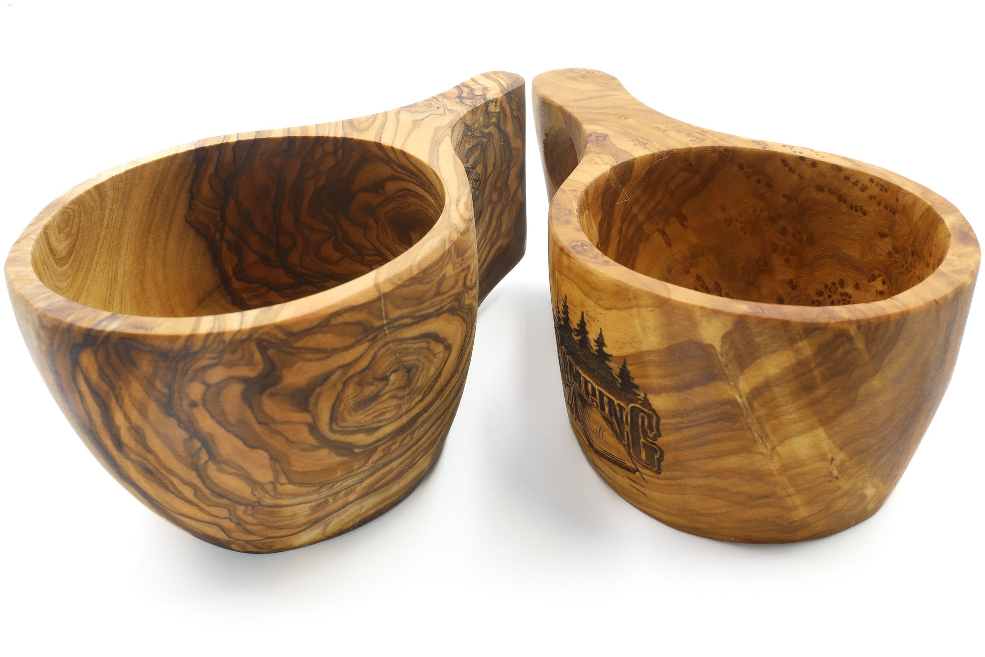 Hand-finished olive wood cup for cozy moments