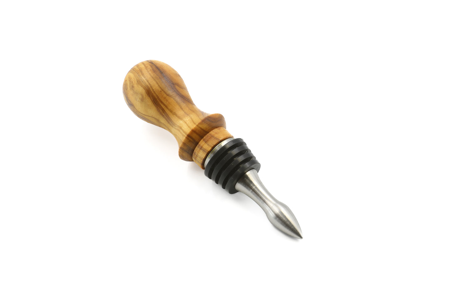 Handcrafted olive wood bottle stopper, a distinctive choice