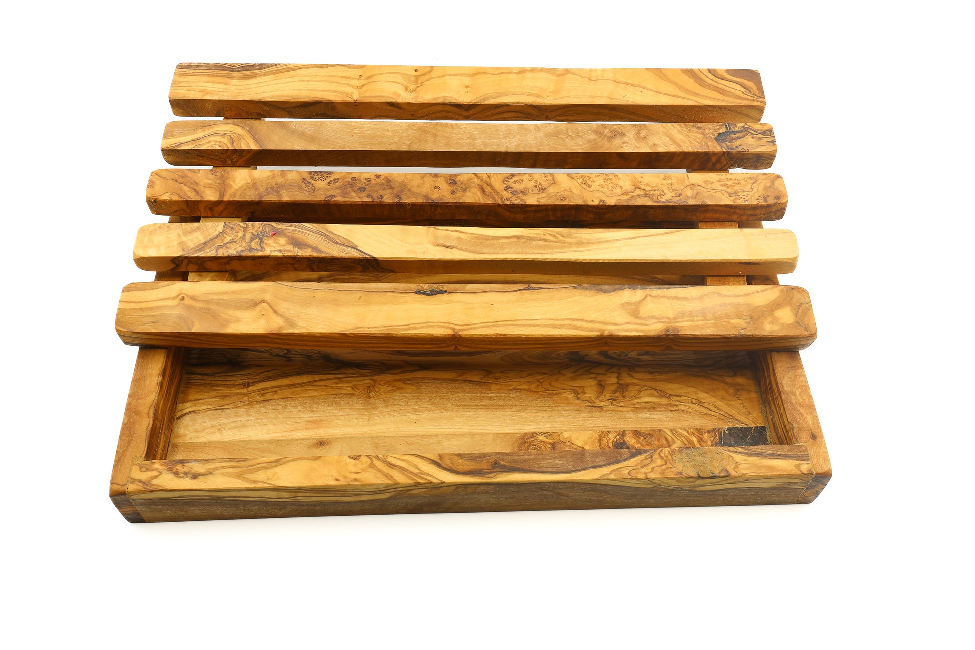Contemporary Crumb-Free Olive Wood Bread Board