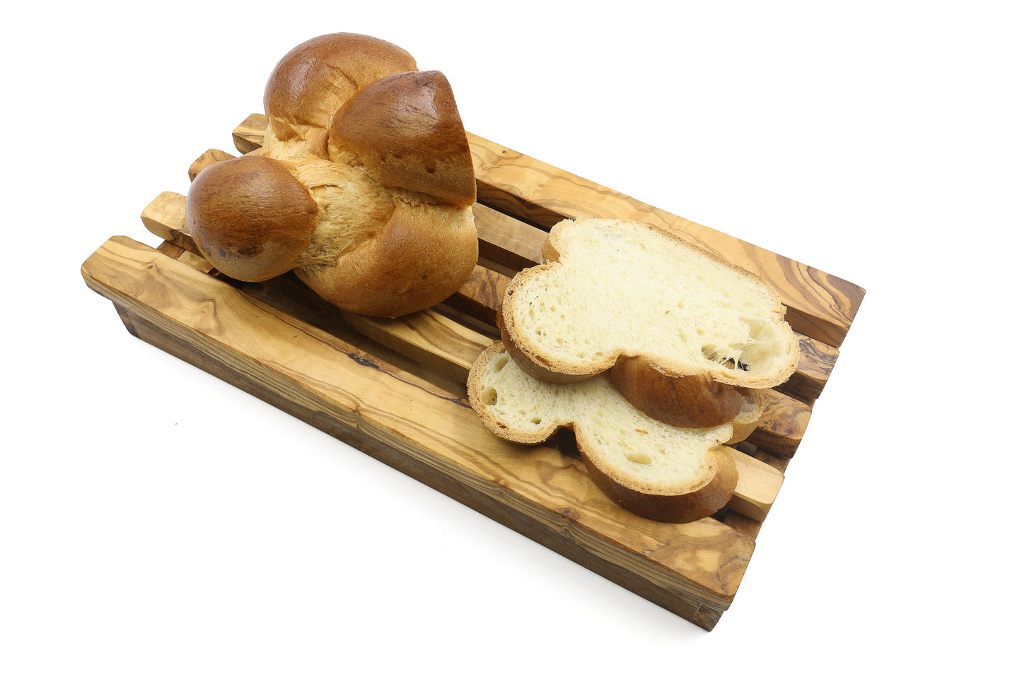 Functional Elegance: Olive Wood Rectangular Board for Bread