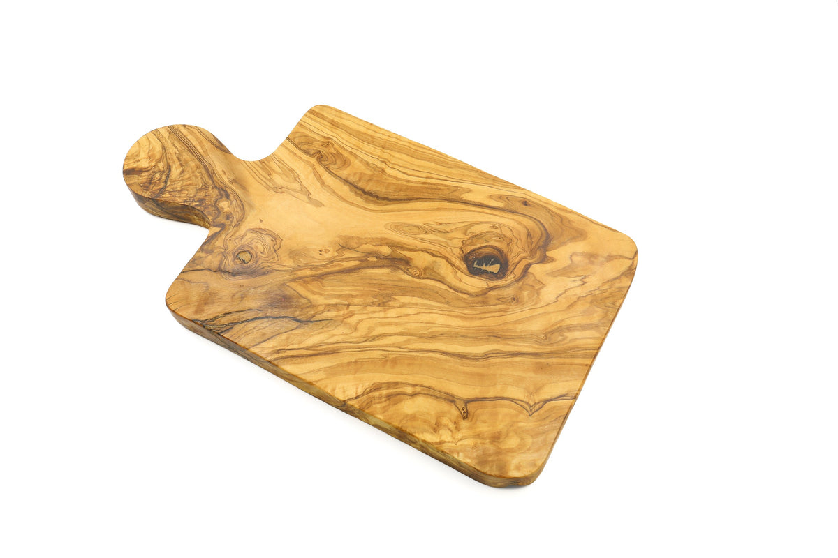 Oval olive wood cheese serving tray, included in the cheese platter gift set