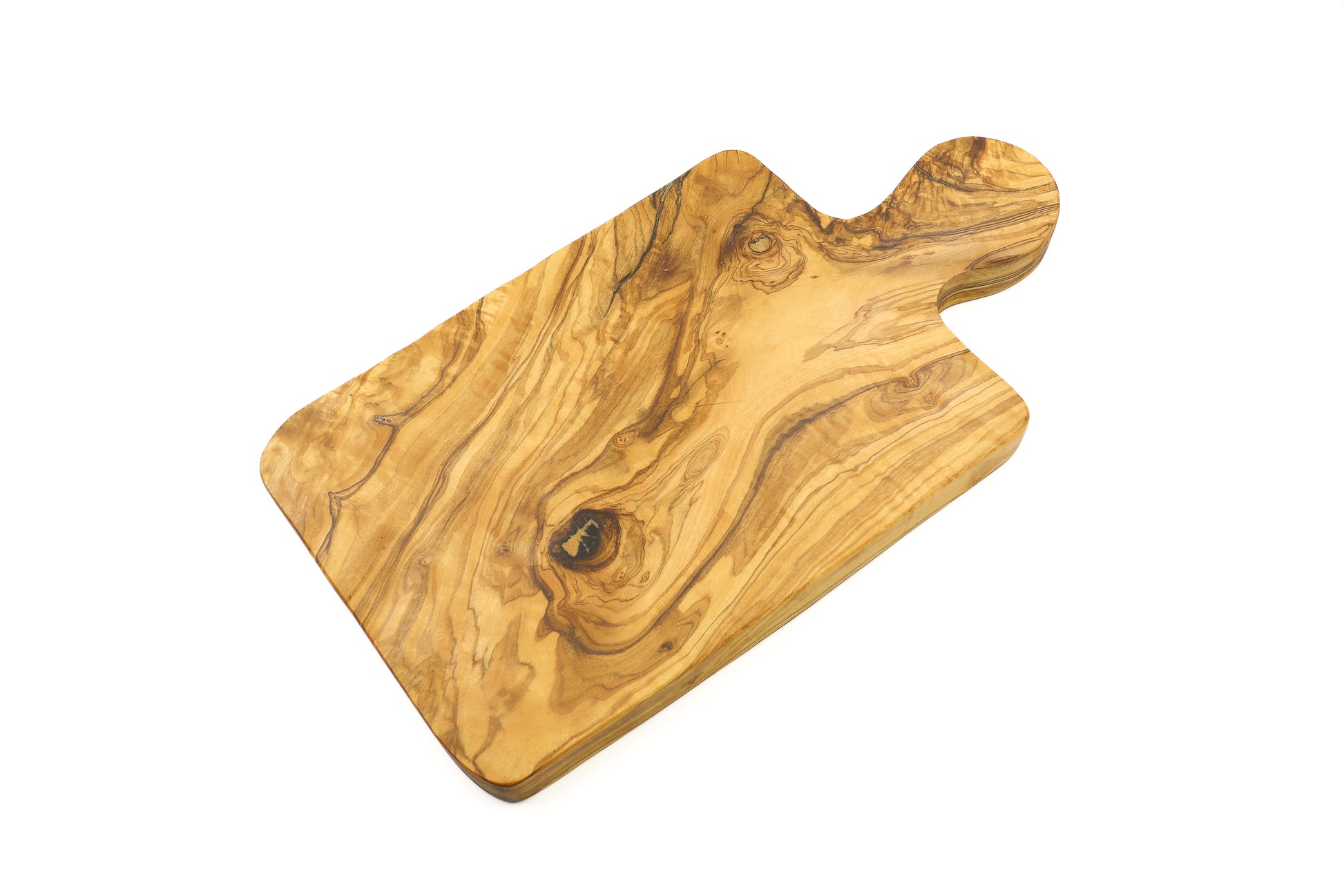 Cheese exhibit tray made from olive wood