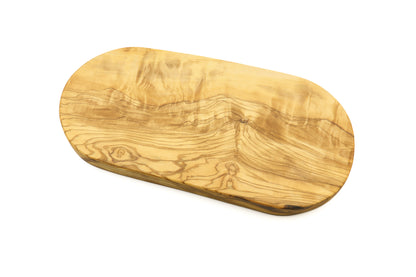 Cheese display tray crafted from olive wood