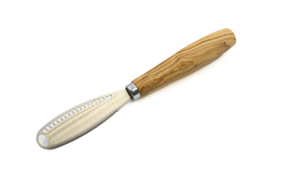 Natural olive wood cheese knives set with 7 unique and distinctive pieces