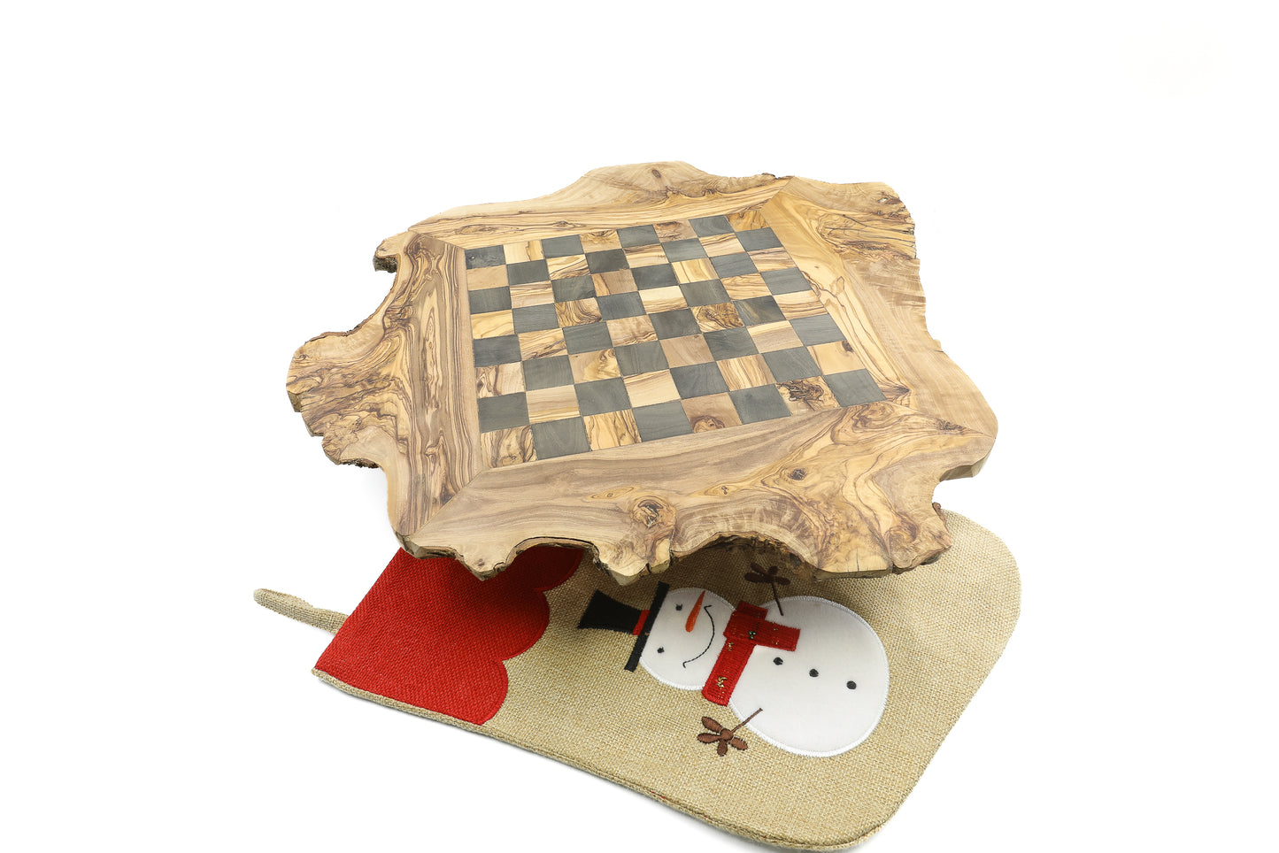 Sophisticated Chess Board Set in Olive Wood with Coordinating Pieces