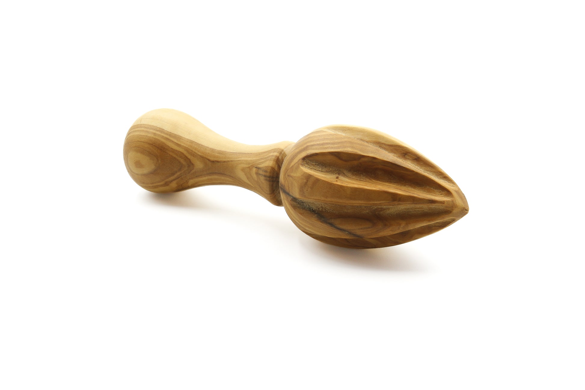 Hand-finished olive wood kitchen utensil for juicing fruits
