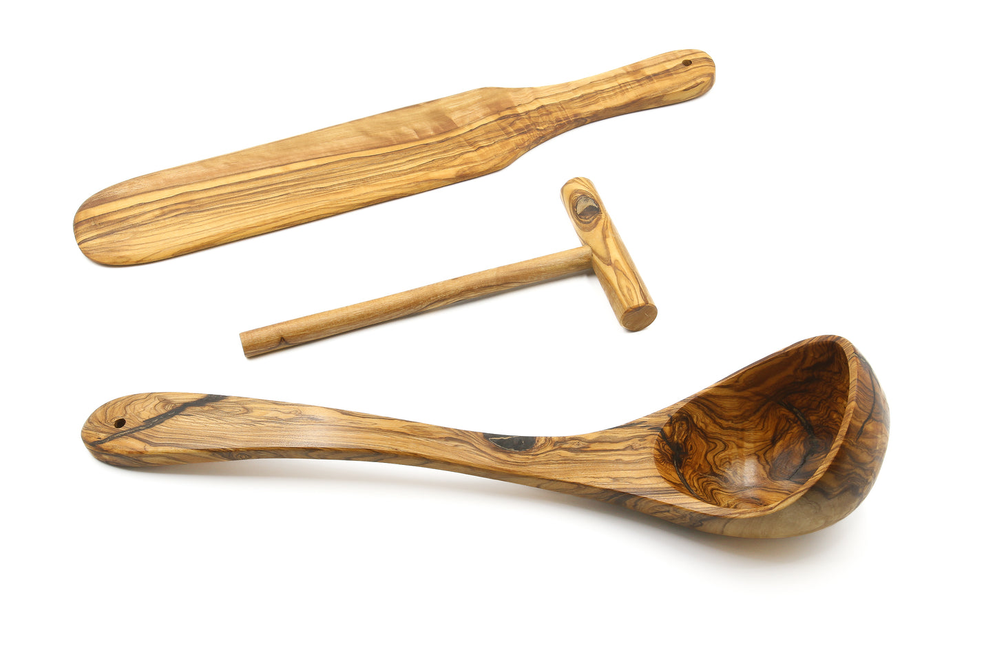 A must-have for chefs: olive wood crepe/pancake baking set, Professional set