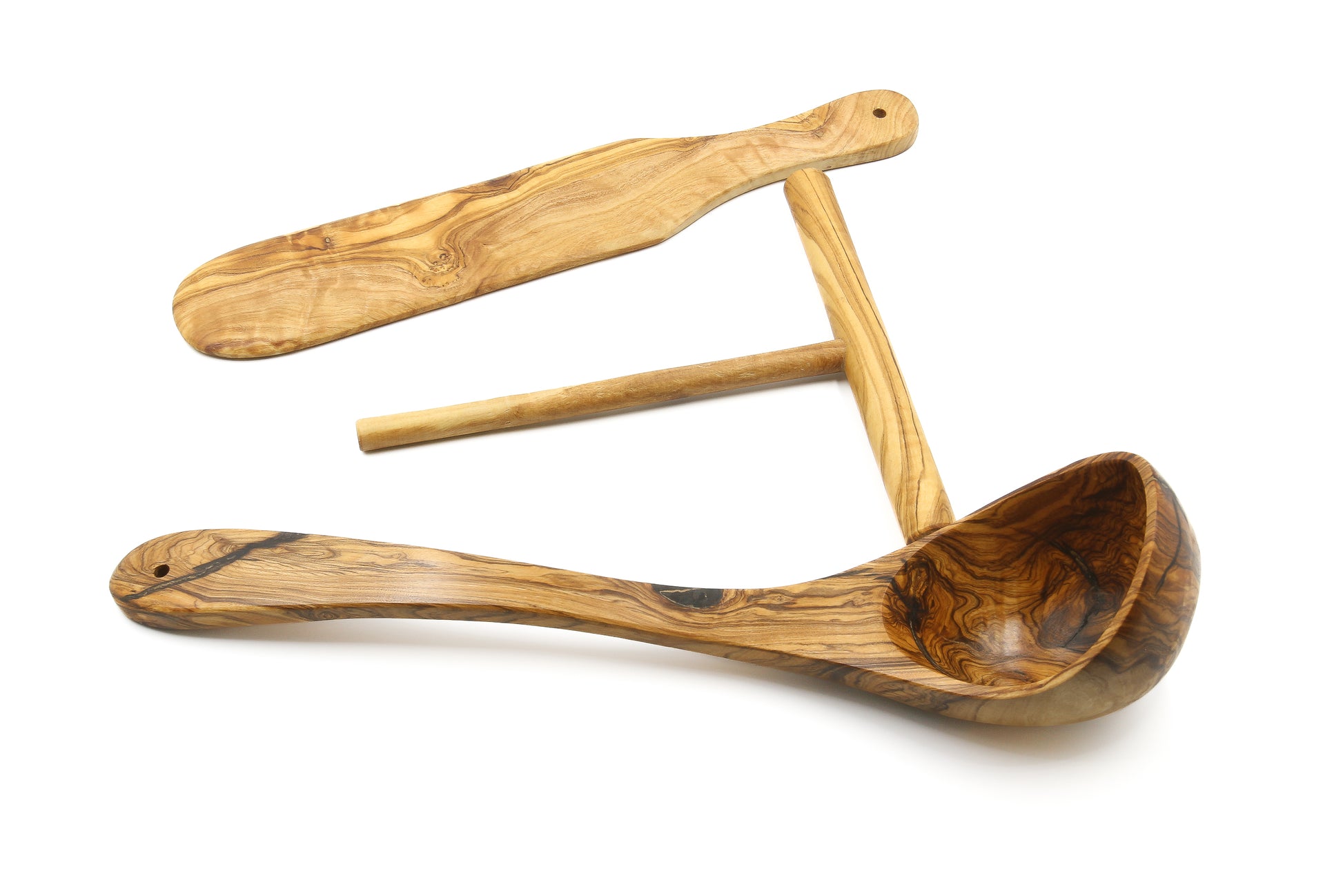 Create gourmet crepes and pancakes with the olive wood Professional set